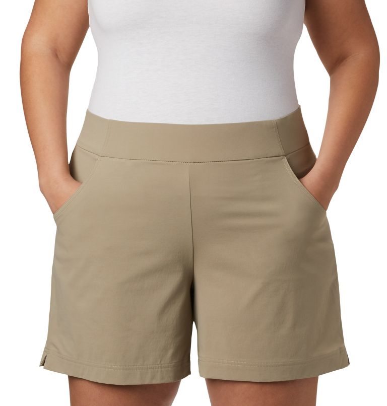 Women's Columbia Anytime Casual Shorts Khaki | Plus Size CA-D1LA3